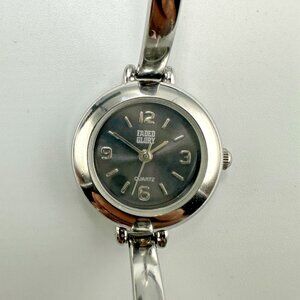 3/$30 Faded Glory Watch Women Silver Tone Grey Dial Bangle Band 6.75"